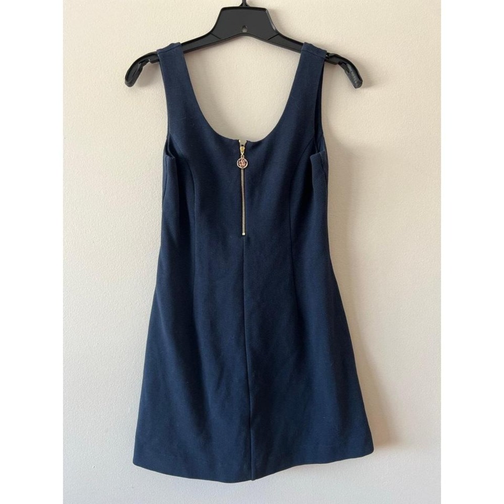 Lilly Pulitzer Navy Blue Nicolette Fit & Flare Dress Size Medium